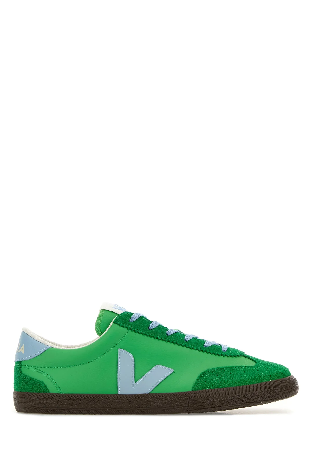 Grass green leather Volley O.T. sneakers - 1