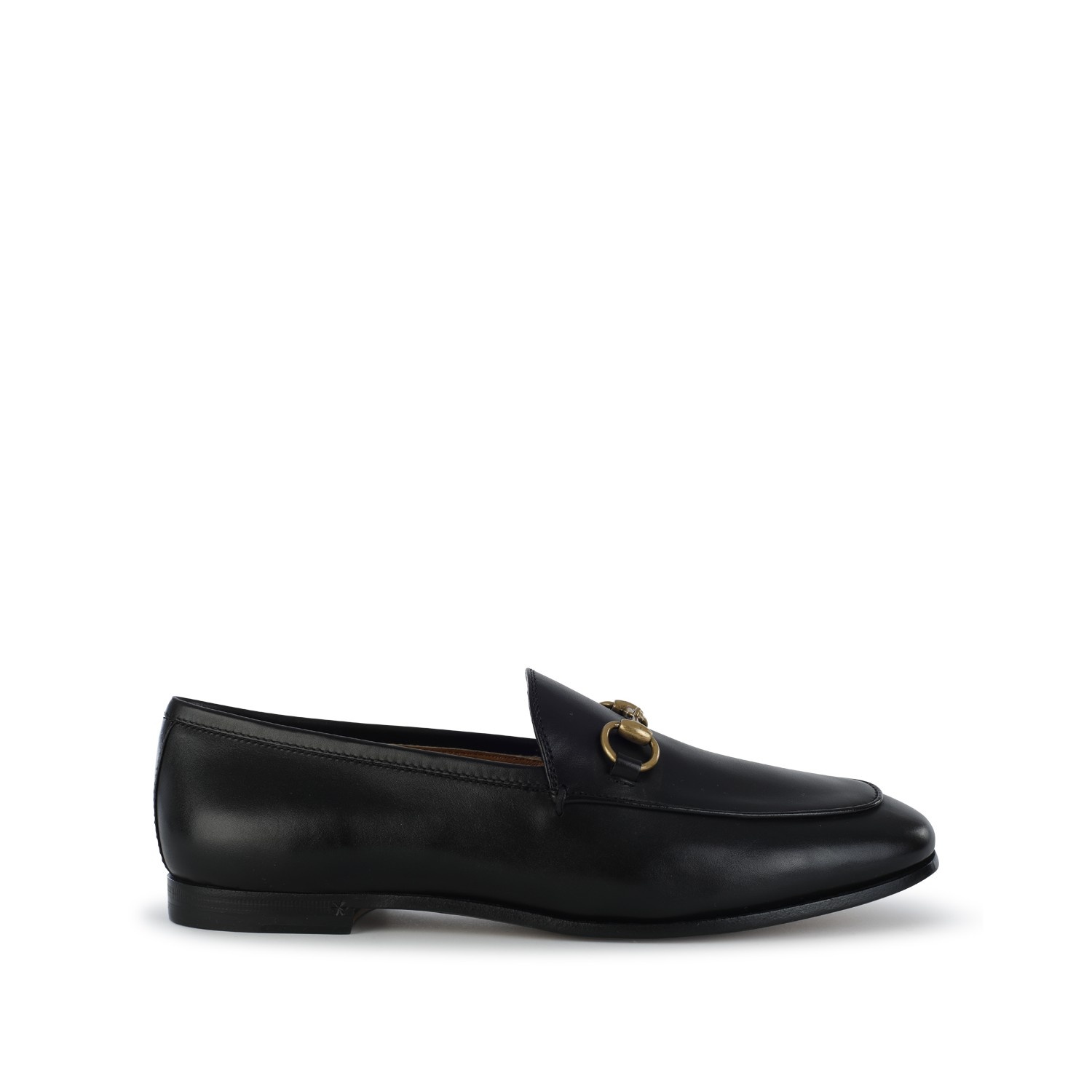 BLACK LEATHER JORDAAN LOAFERS - 1