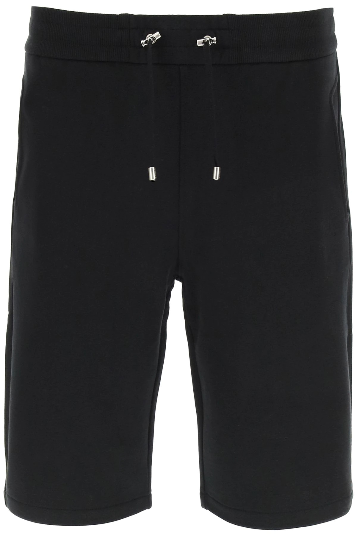 SHORT SWEATPANTS WITH FLOCKED LOGO - 1