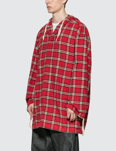 Marni Cotton Flannel Shirt With Hood outlook