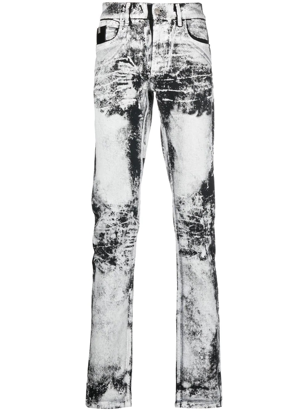 treated monochrome skinny-jeans - 1