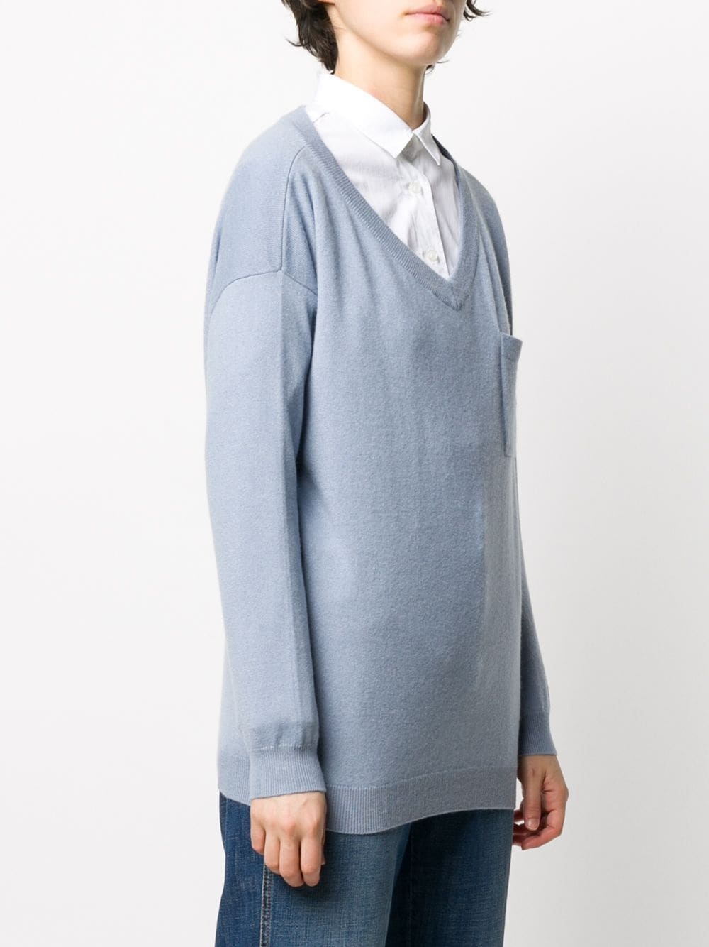 v-neck cashmere jumper - 3