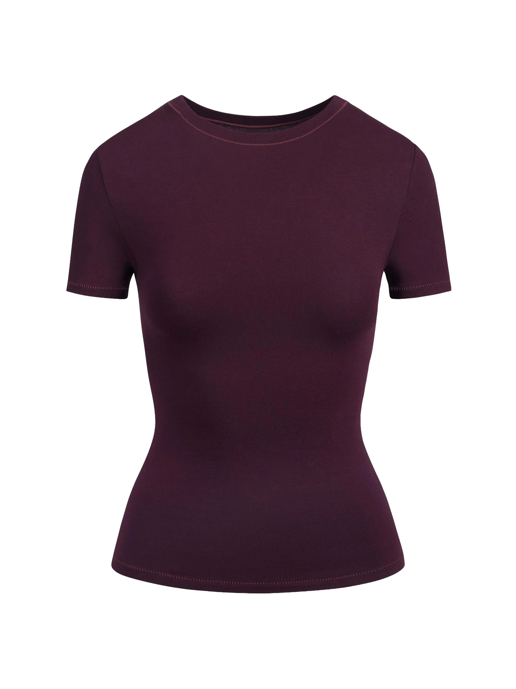 Women's Cotton Jersey T-Shirt - Currant - 1