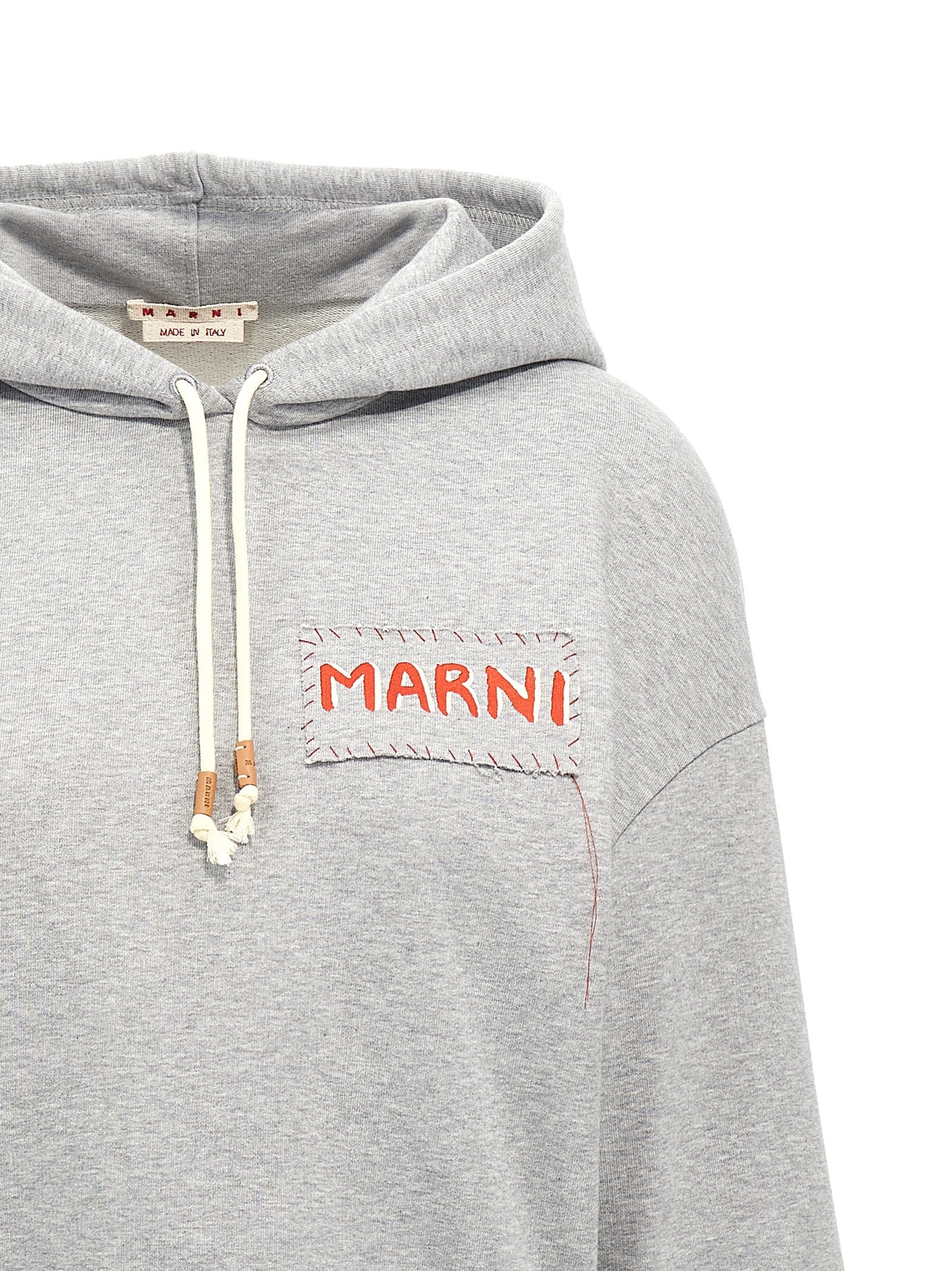 Marni Logo Printed Cropped Hoodie 【公式通販】