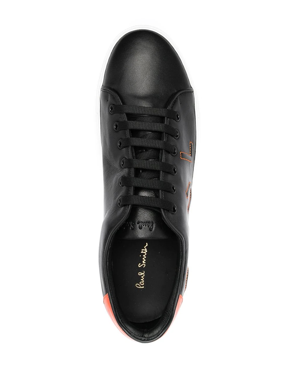 logo patch lace-up trainers - 4