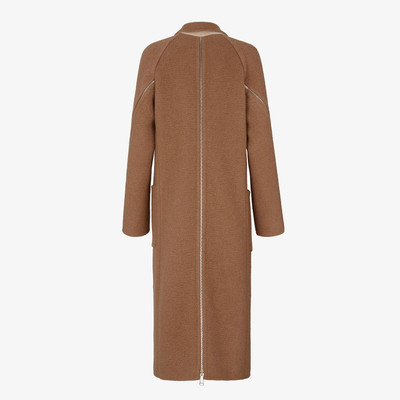 FENDI Beige camel coat outlook