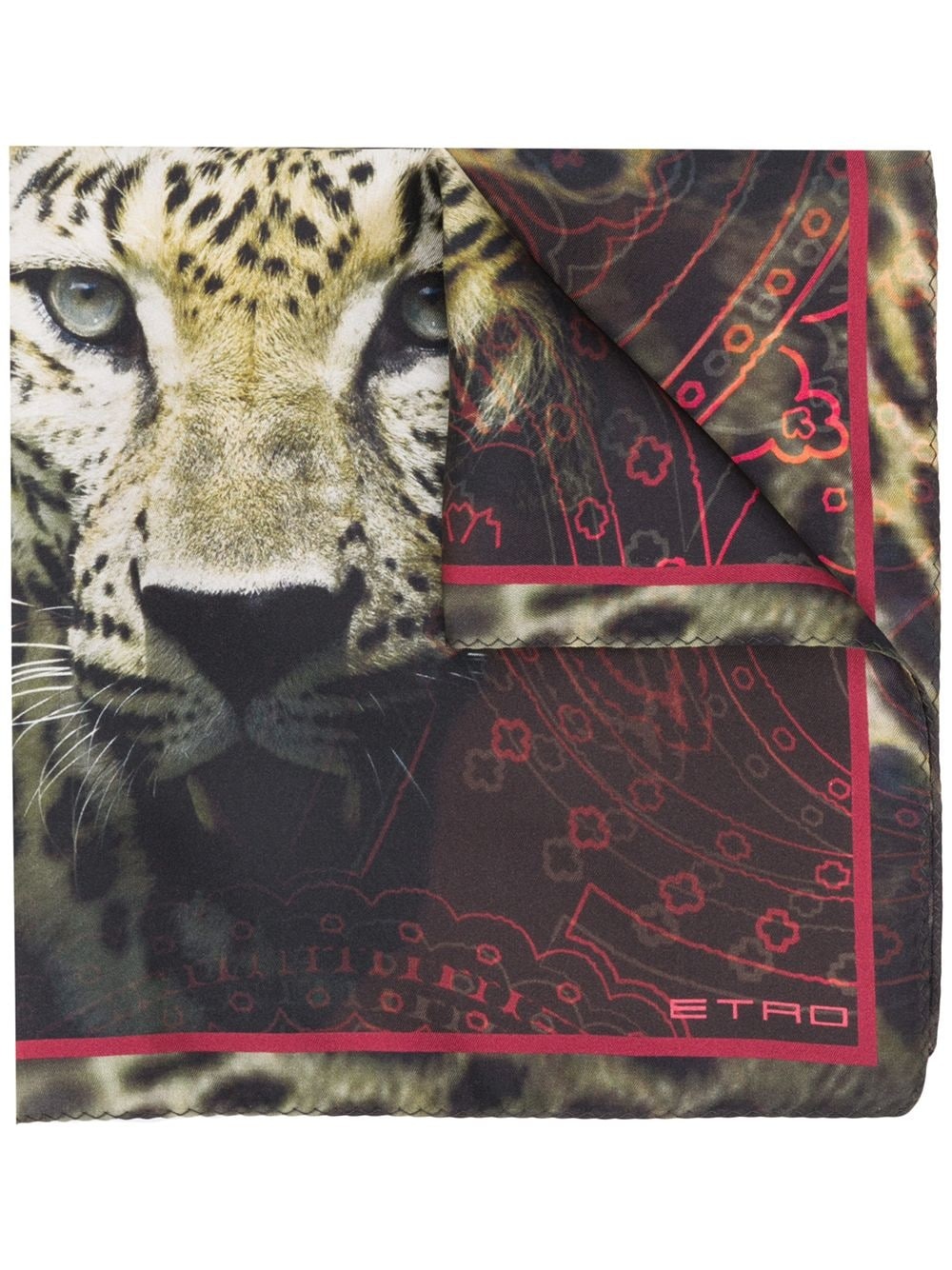 leopard-print scarf - 1