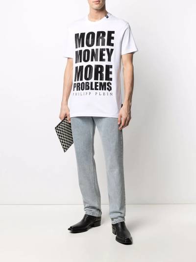 PHILIPP PLEIN slogan-print cotton T-shirt outlook