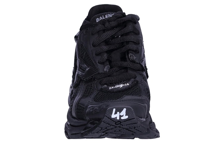 Balenciaga Runner Sneakers 'Matte Black Mesh and Nylon' 677403W3RBT1000 - 4
