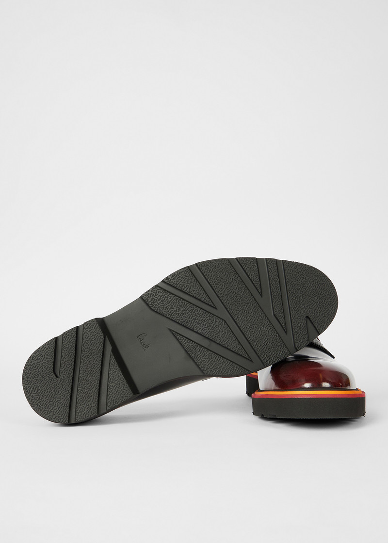 Paul Smith Burgundy High-Shine 'Ras' Shoes outlook