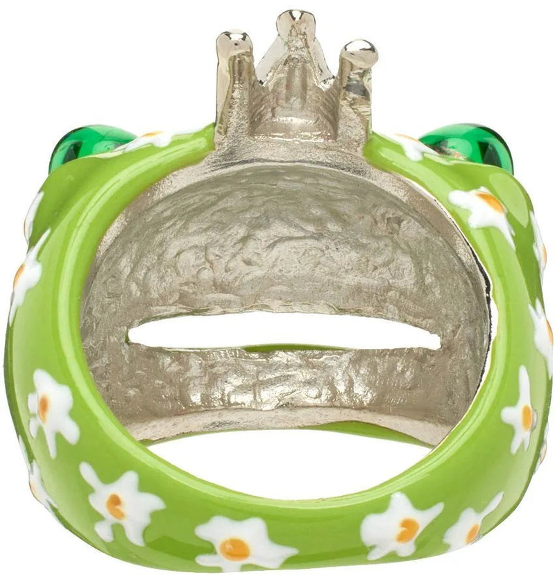 LIME FLOWERS FROG PRINCE RING 5
