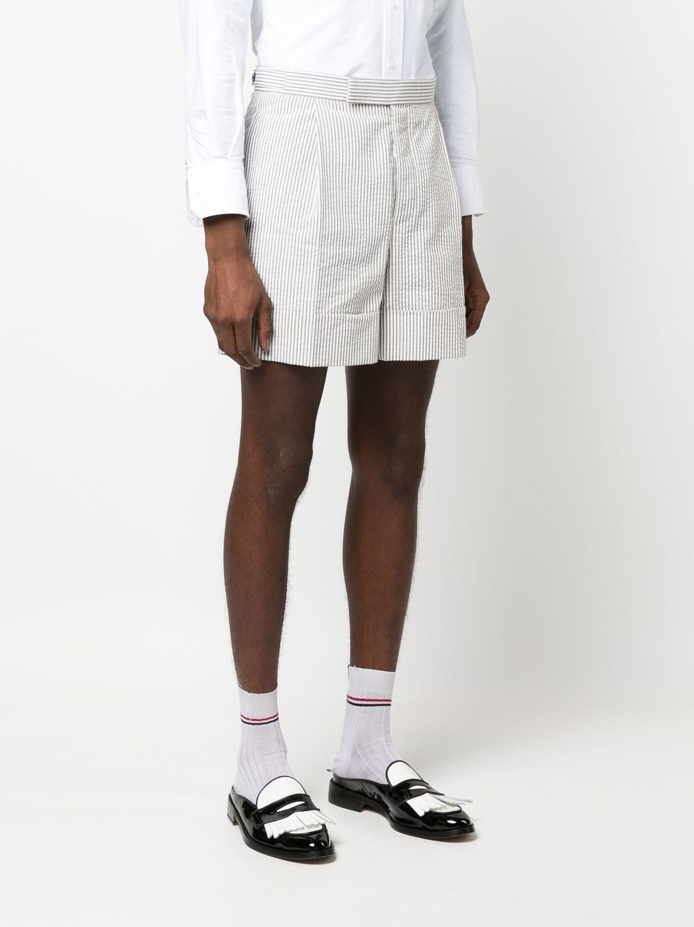 Thom Browne Men Shorts In Seersucker - 4