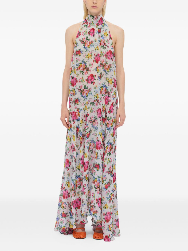 MSGM floral-pattern maxi dress outlook