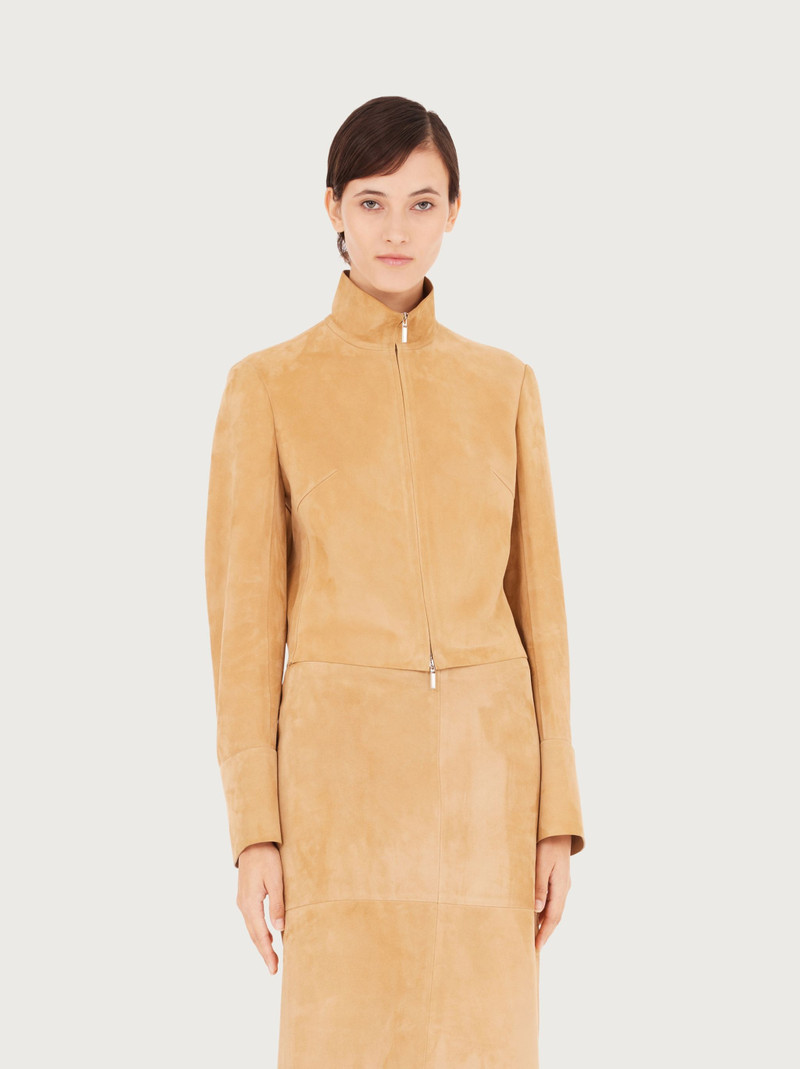 FERRAGAMO Suede blouson outlook