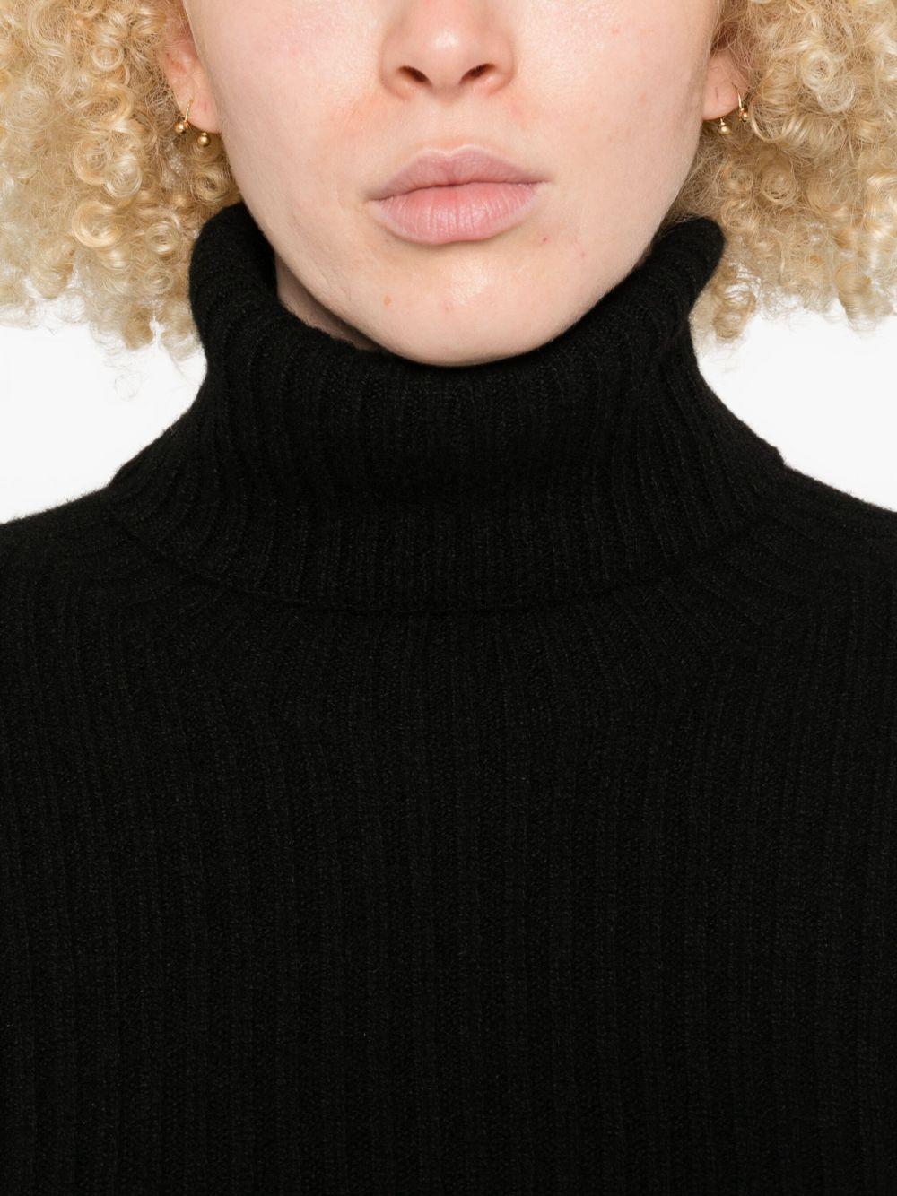 ribbed frayed-edge sweater - 5