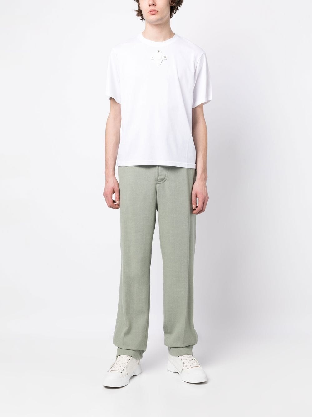 eyelet-detail short-sleeve T-shirt - 2
