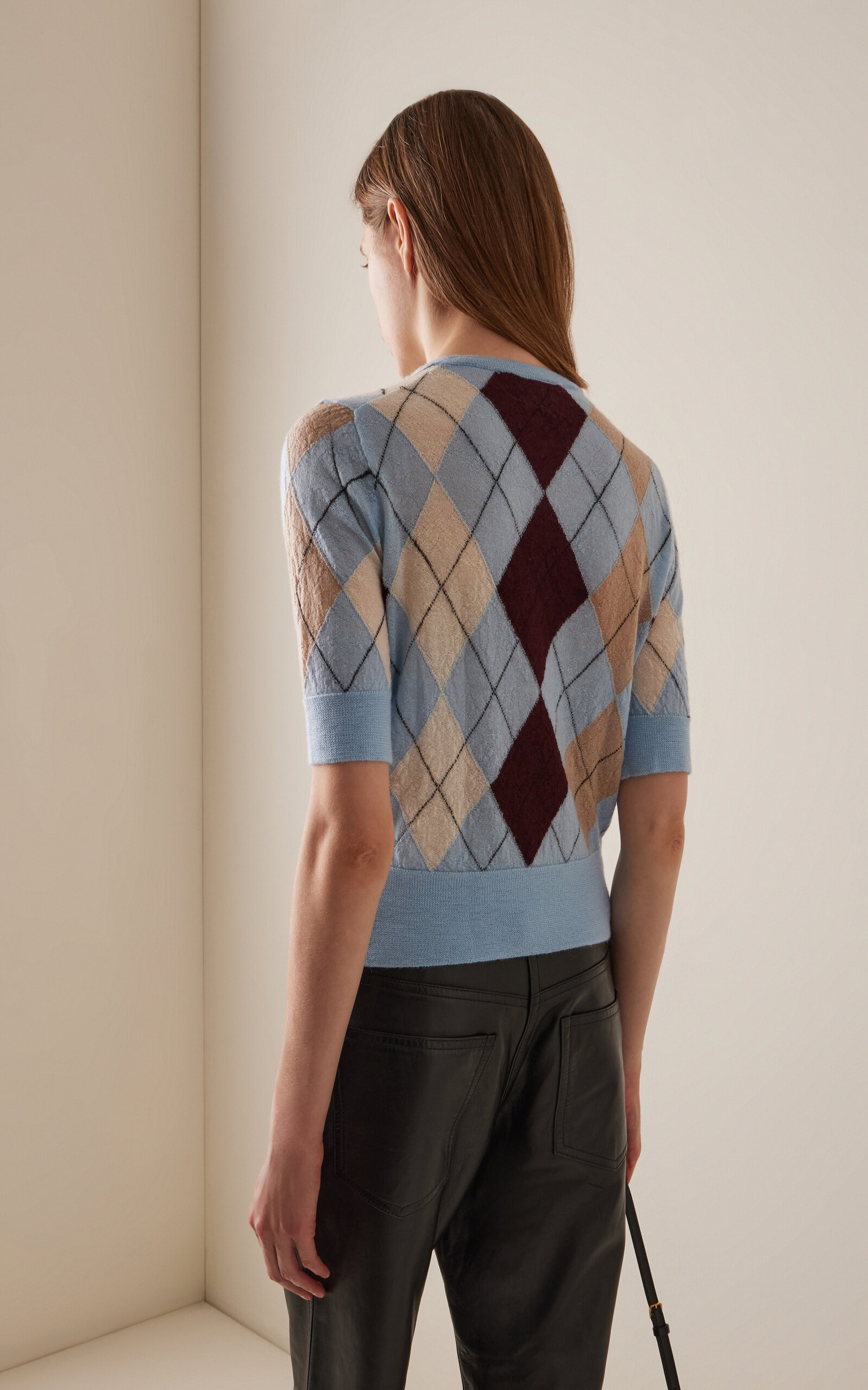Anders Argyle Cashmere-Blend Top light blue - 4