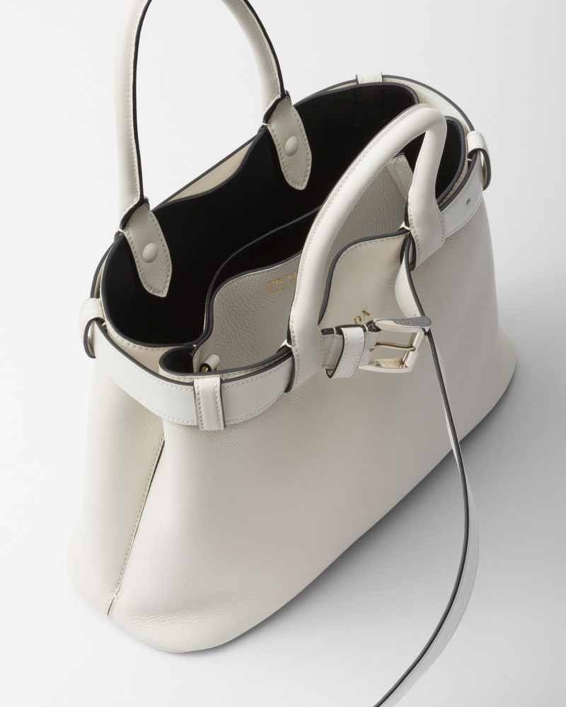 Prada Buckle medium leather handbag with belt 5