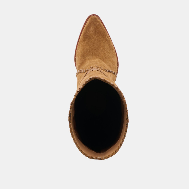 JODY WIDE CALF BOOTS LT BROWN SUEDE 10