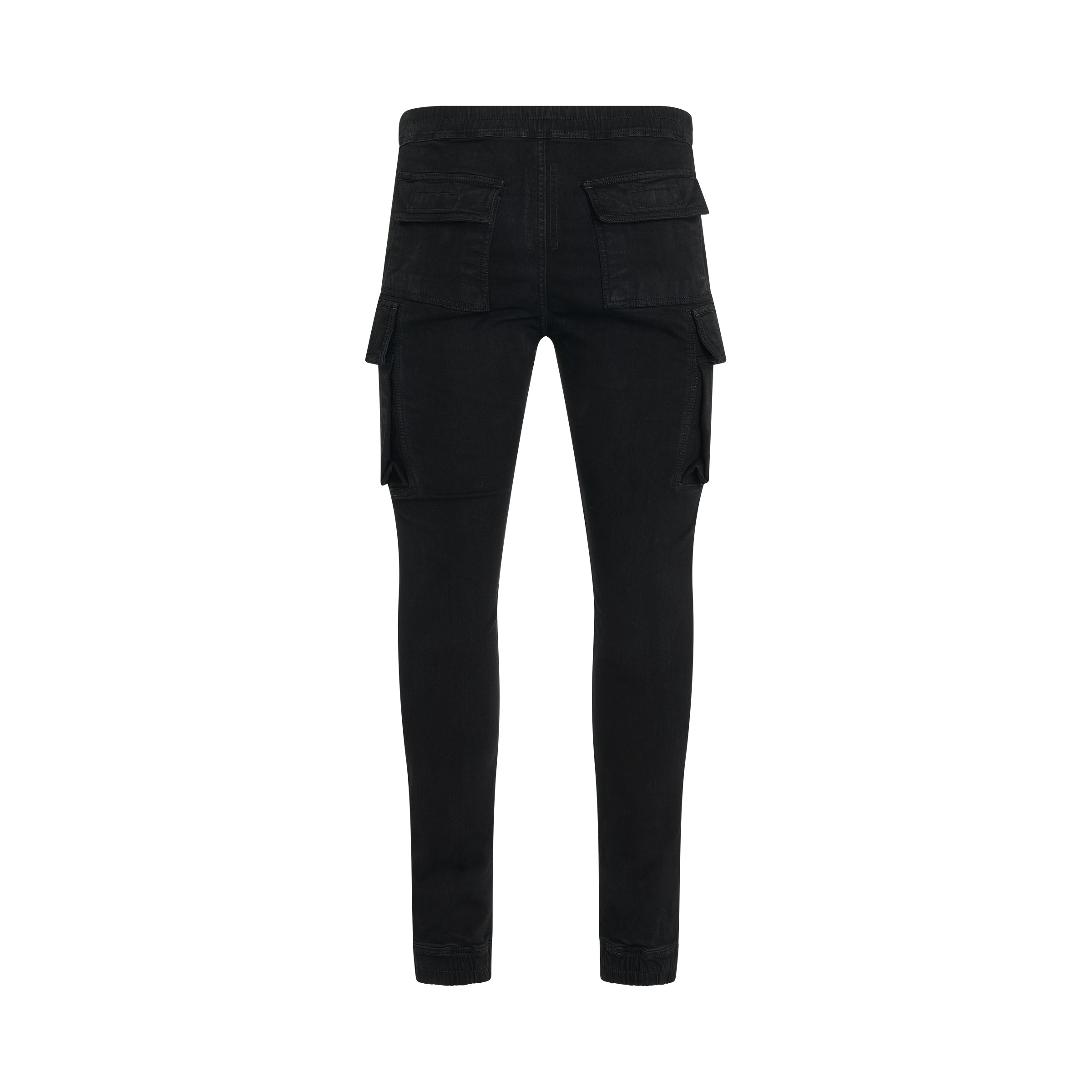 Stretch Denim Mastodon Cut Pants in Black - 4