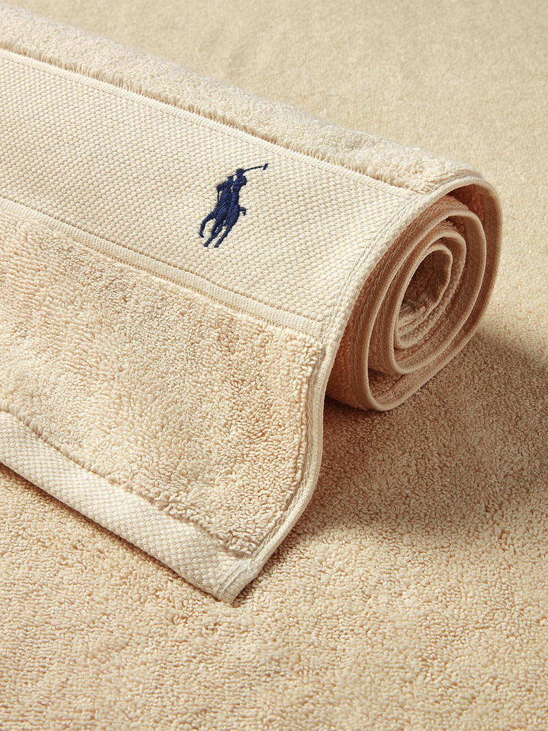 Polo Player Cotton Bath Mat - Pale Oak 1