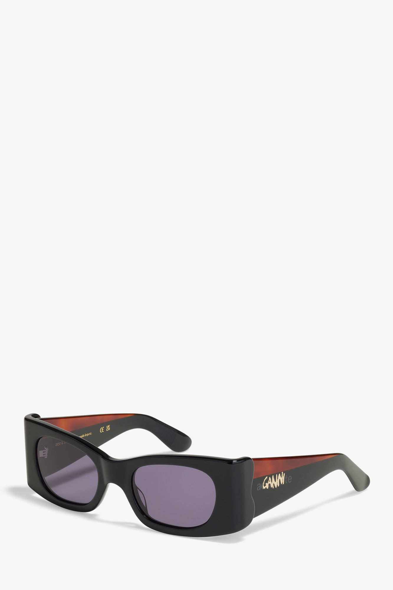 GANNI X ACE & TATE BLACK KAYLA SUNGLASSES - 2