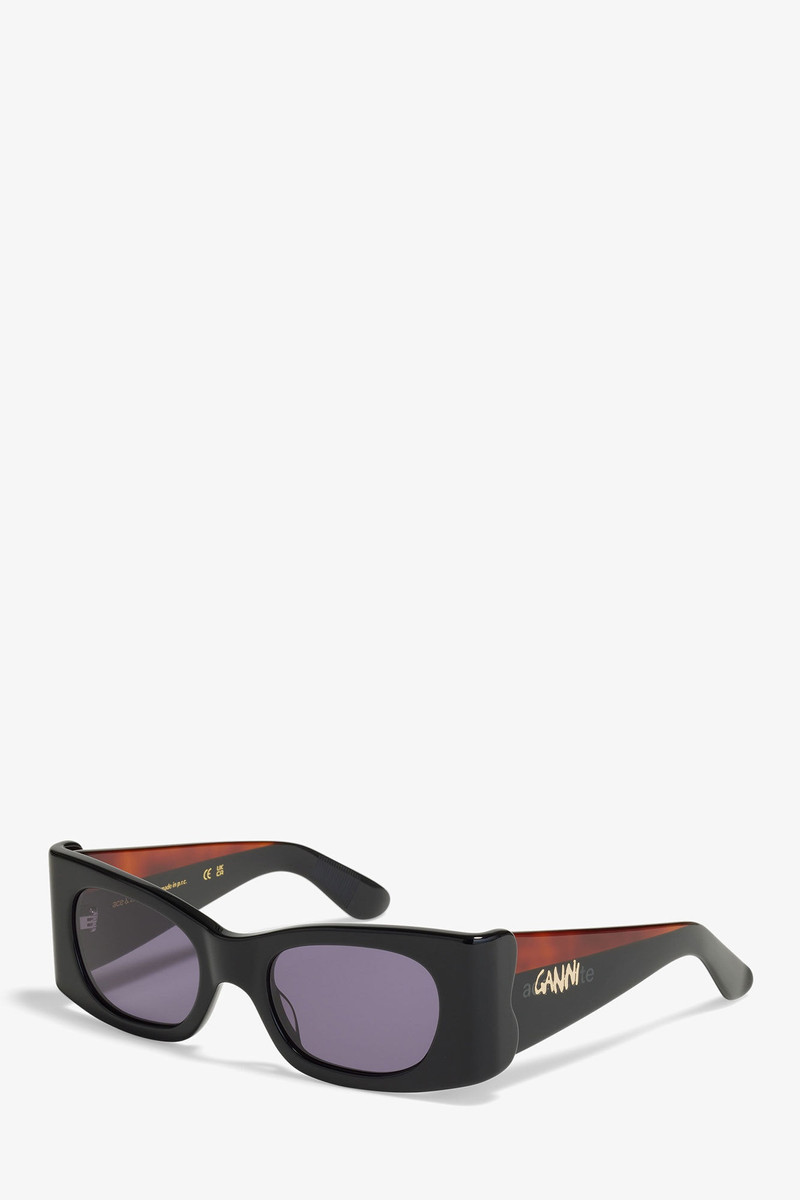 GANNI GANNI X ACE & TATE BLACK KAYLA SUNGLASSES outlook