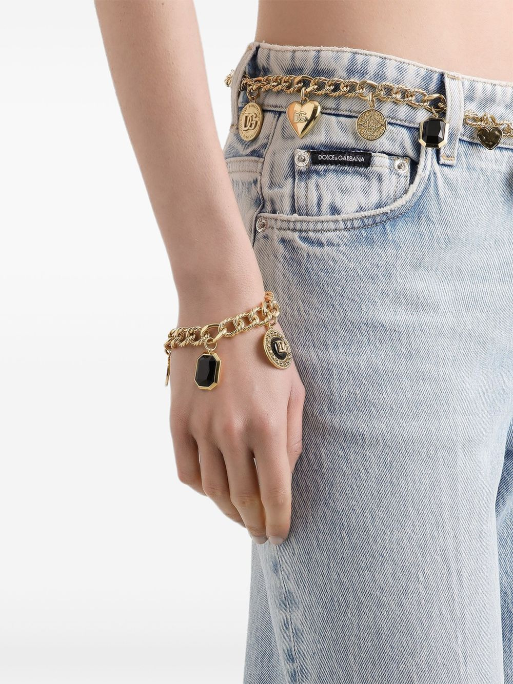 chain-link charm bracelet - 2