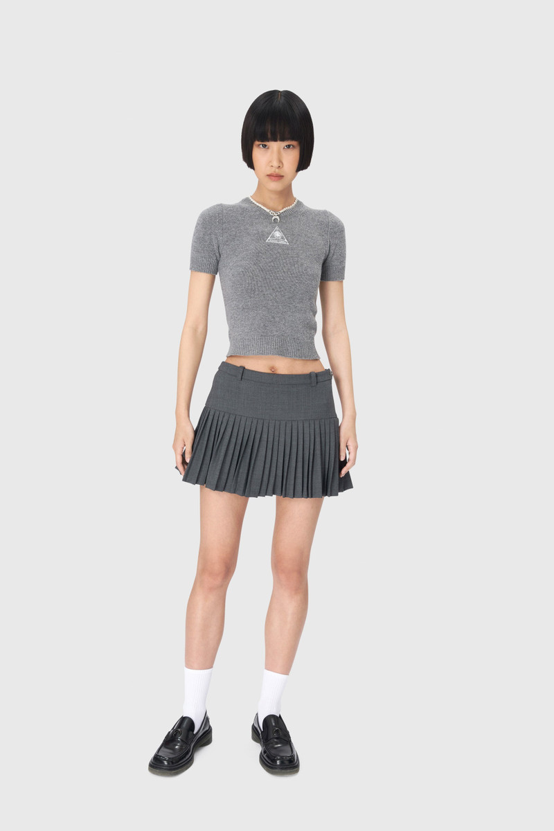 Marine Serre Clean Wool Knit Crewneck Sweater outlook