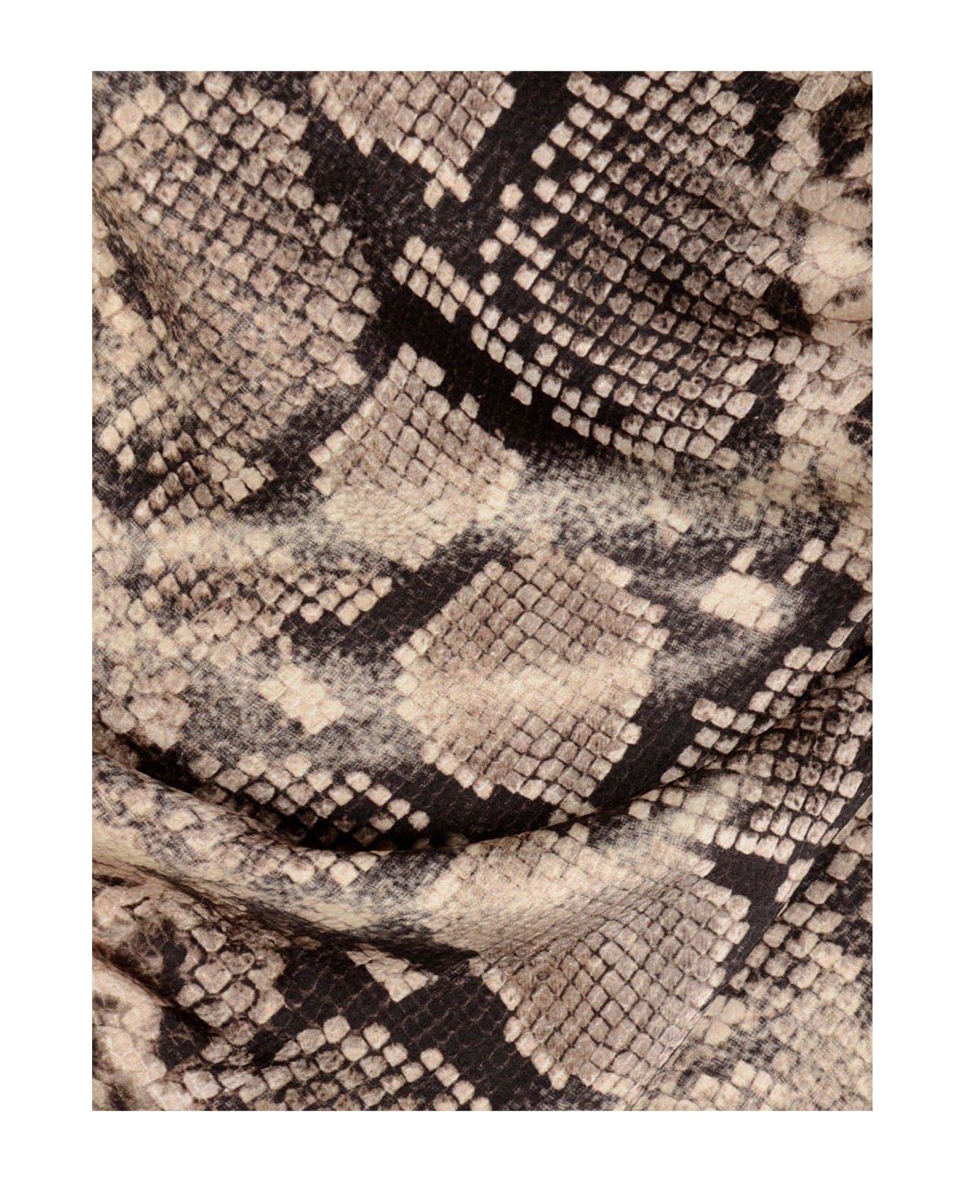 Satin Python Printed Dress - 3