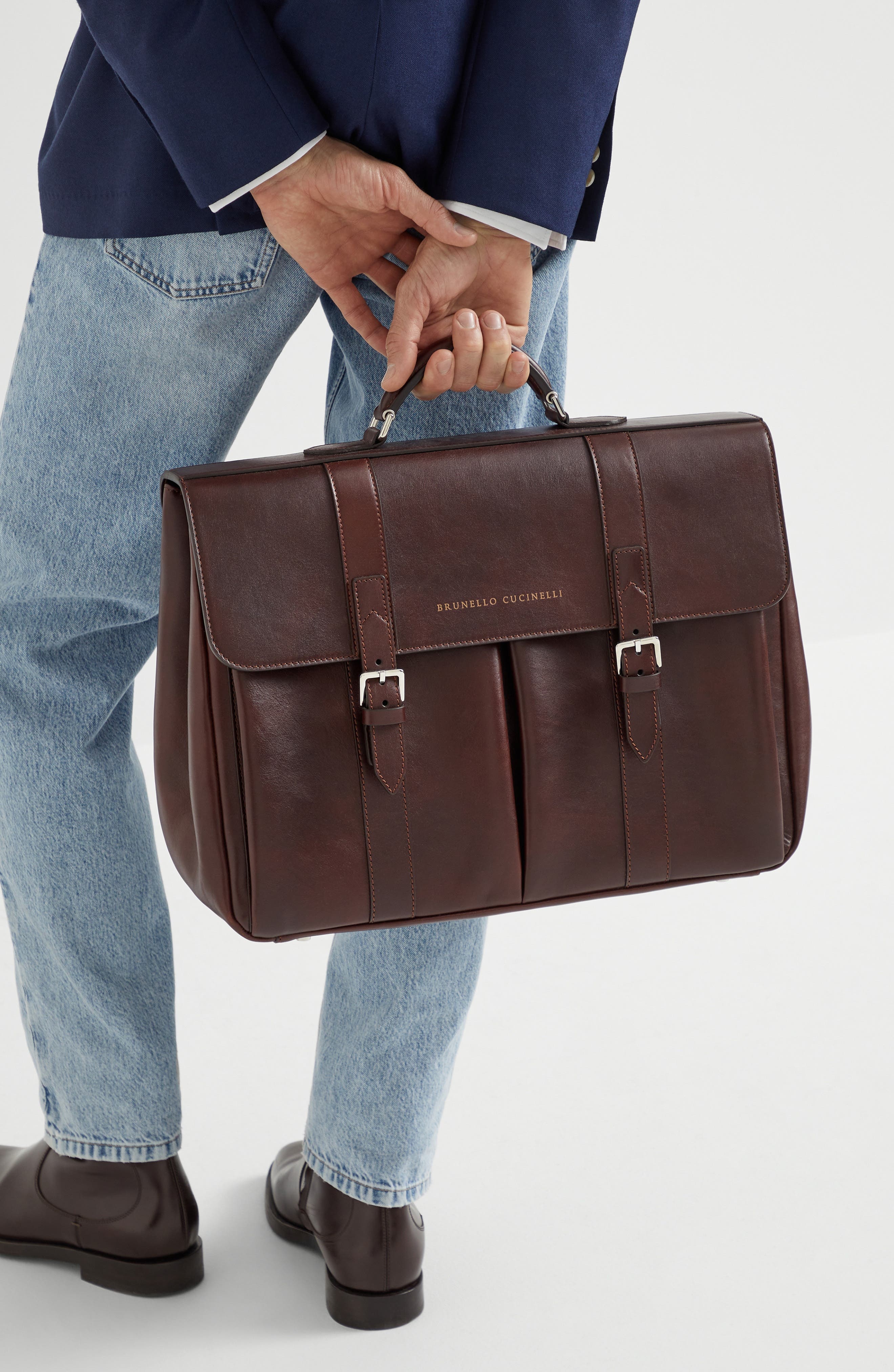 Brunello Cucinelli Calfskin briefcase in Burgundy at Nordstrom - 5