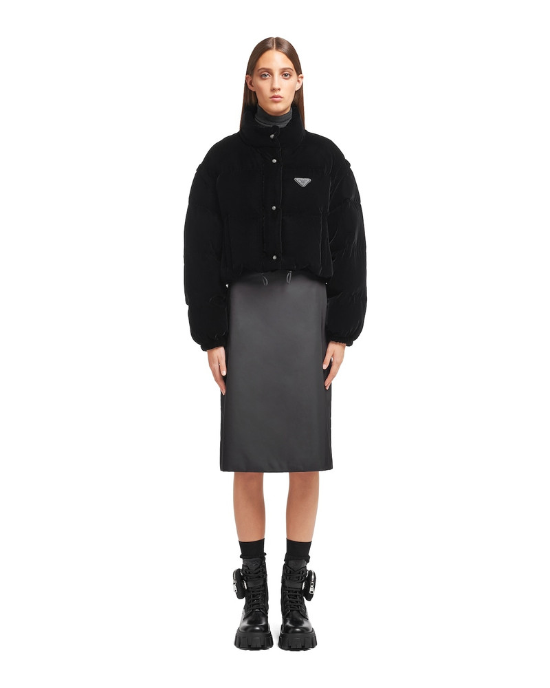Prada Velvet puffer jacket outlook
