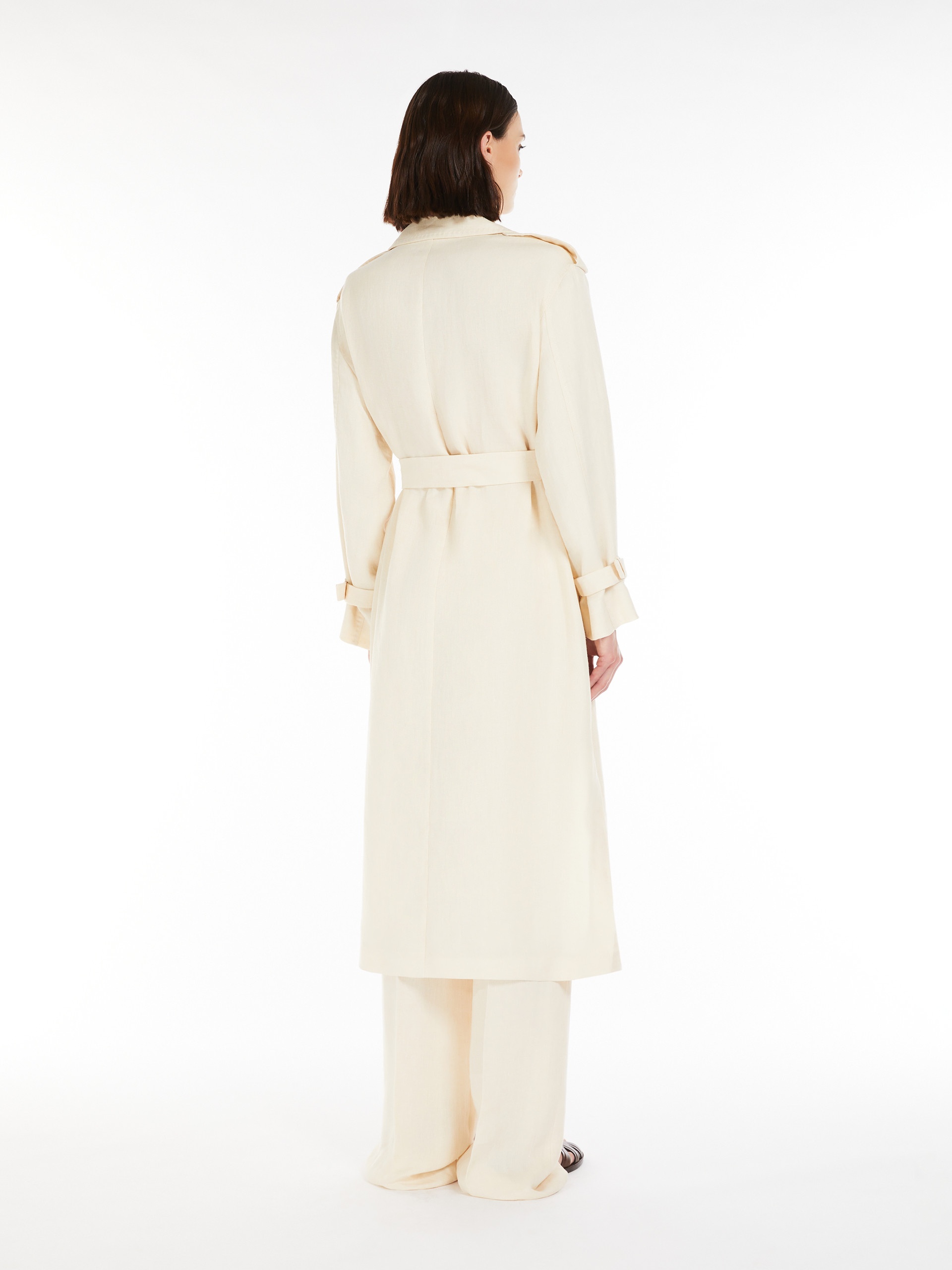 VIESTE Linen twill trench coat - 4