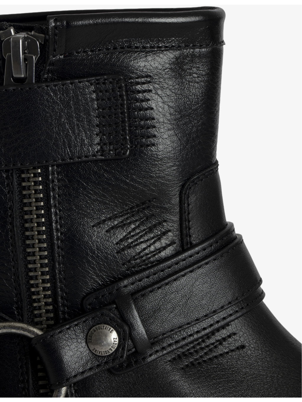 Igata chain-embellished leather ankle boots - 3