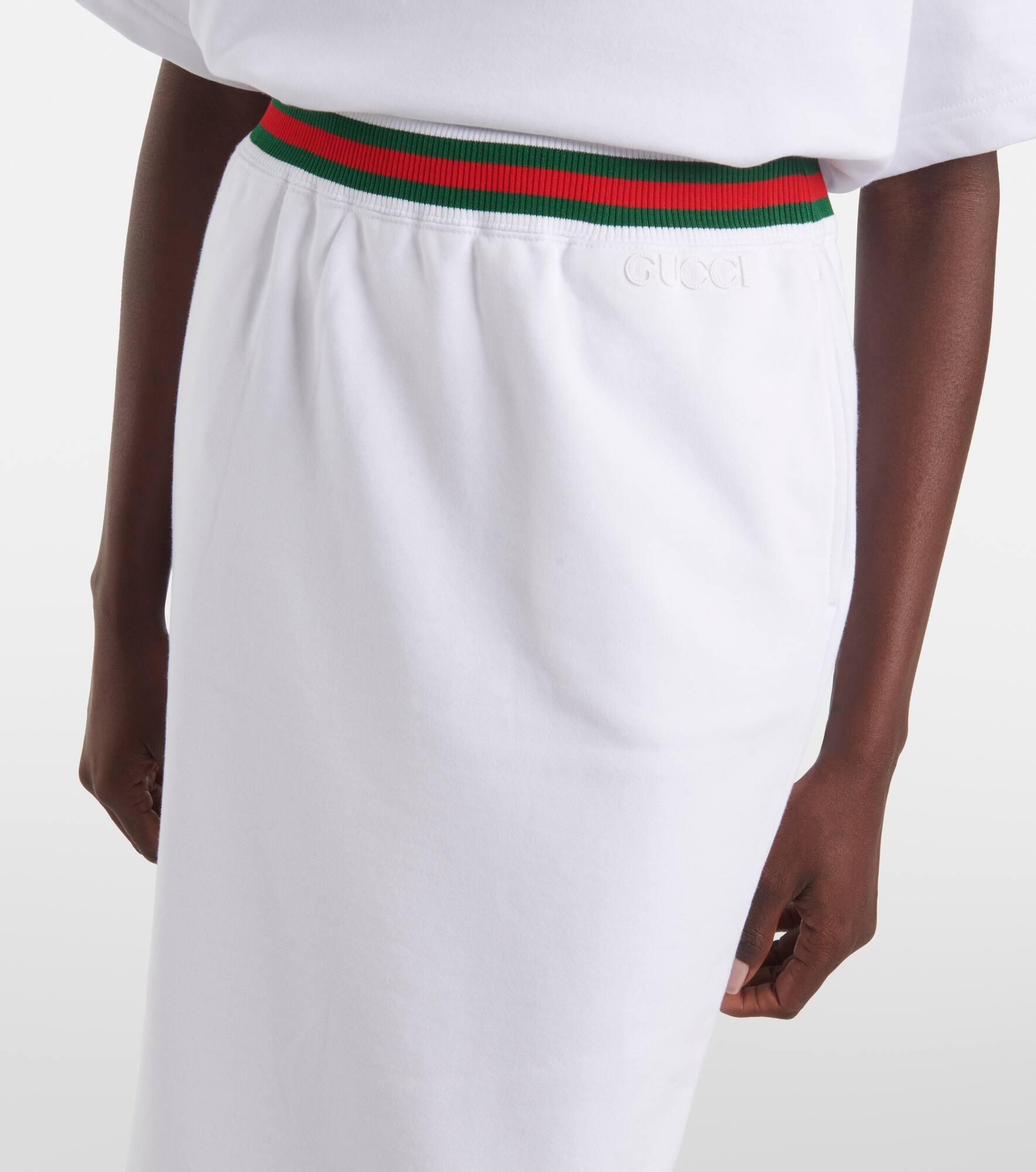 Cotton jersey midi skirt - 4
