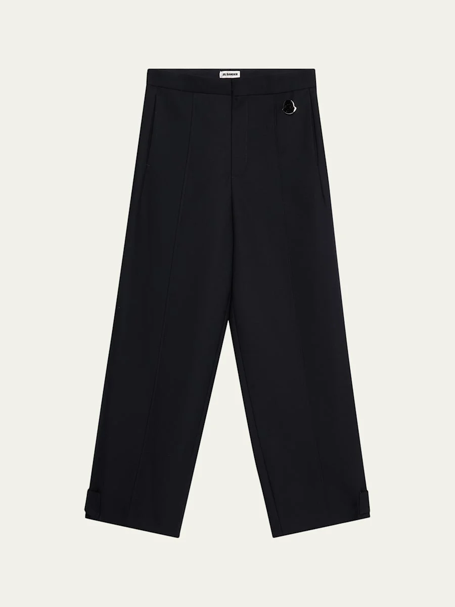 x JIL SANDER Men's Wool Gabardine Tailored Pants - 1