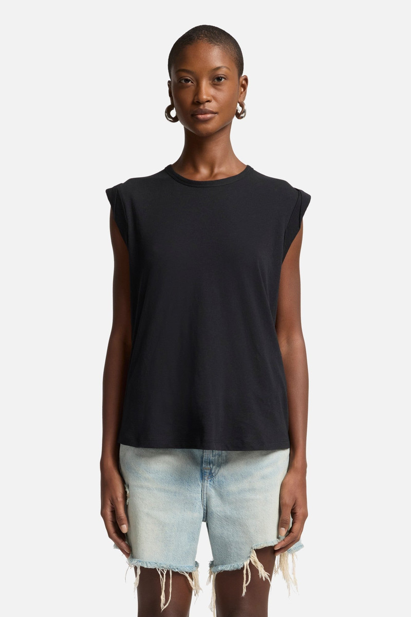 MUSCLE TEE in Linen Blend 3