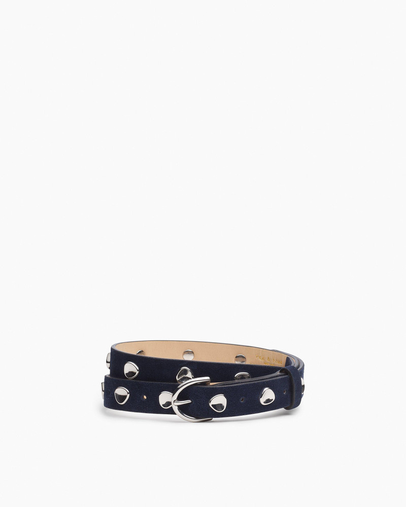 Brynn Studded Italian Suede Belt 1