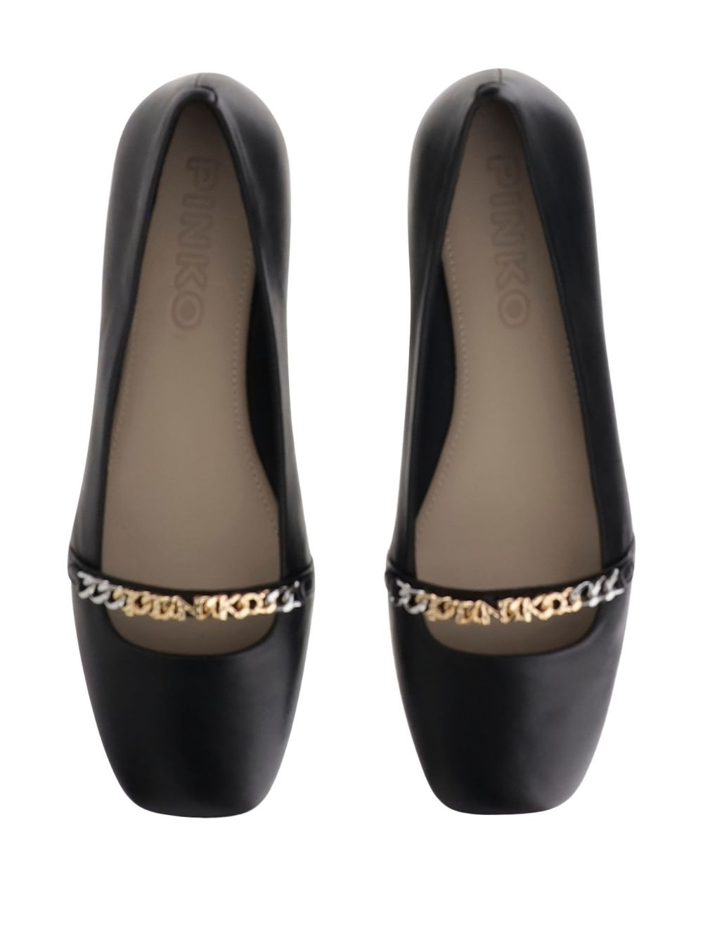 chain-embellished ballet flats - 4