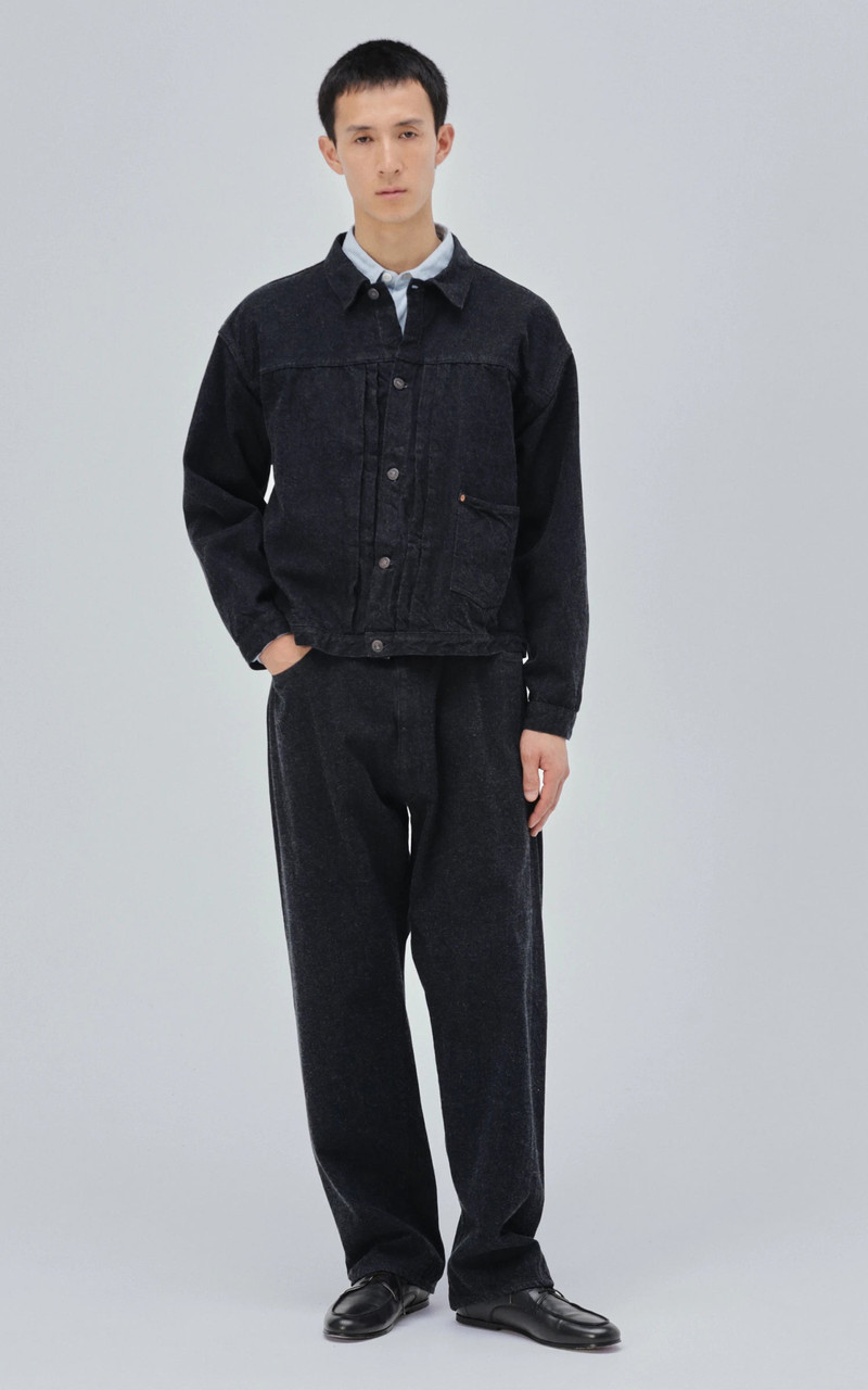 KAPTAIN SUNSHINE DENIM TRACKER 1P JACKET ONE WASH BLACK 3
