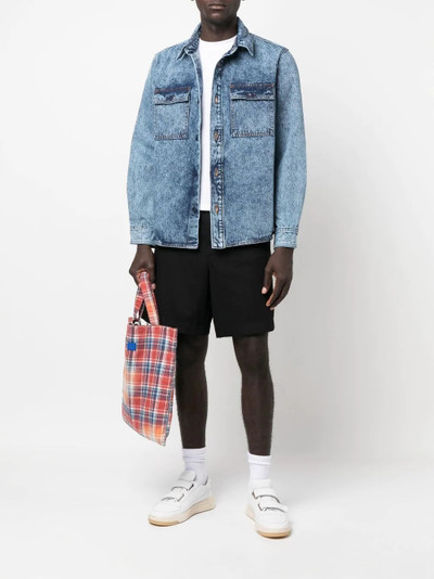 A.P.C. acid-wash denim shirt outlook