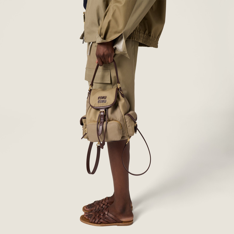 Chino and leather backpack 2