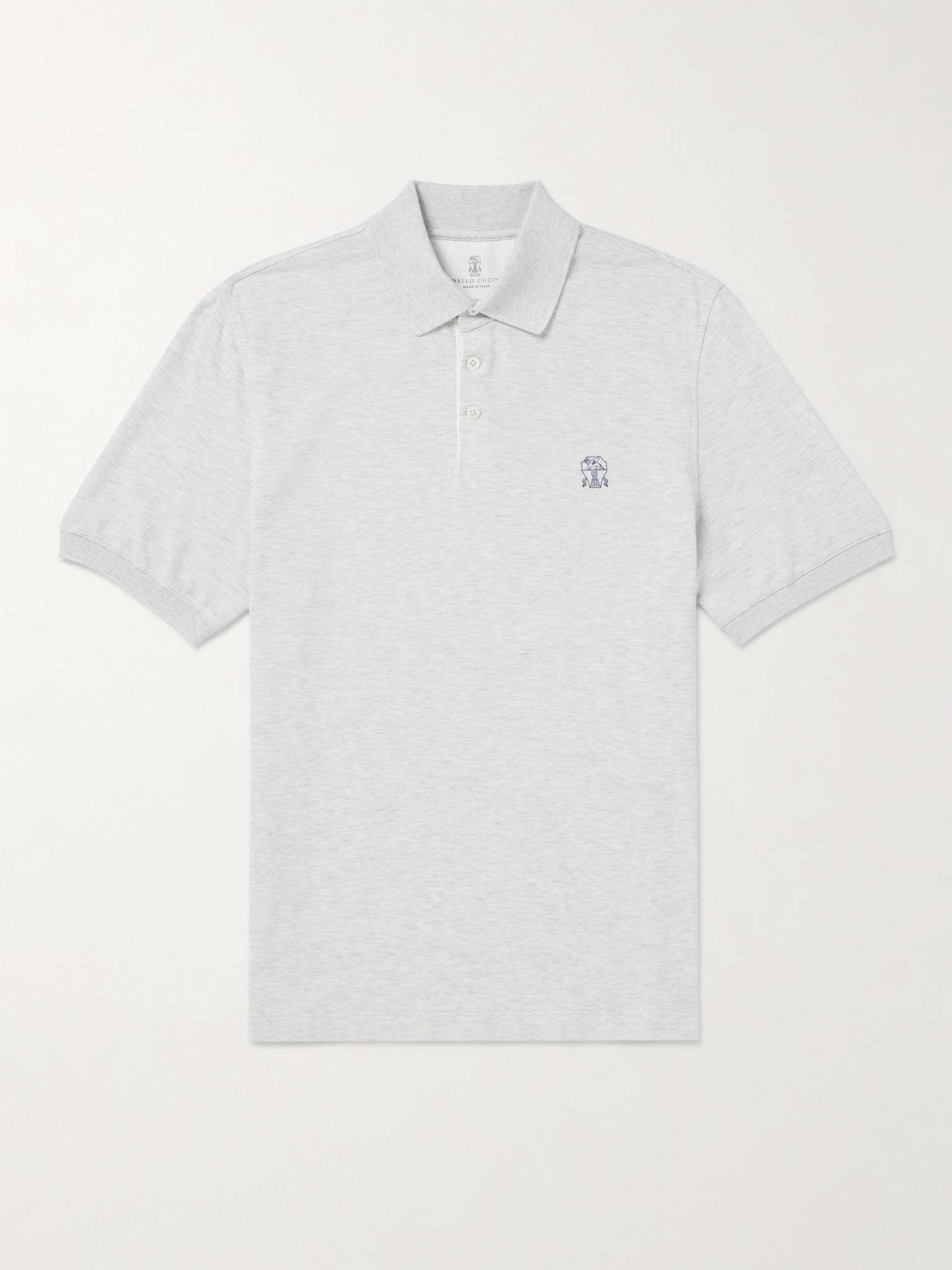 Logo-Print Cotton-Piqué Polo Shirt - 1