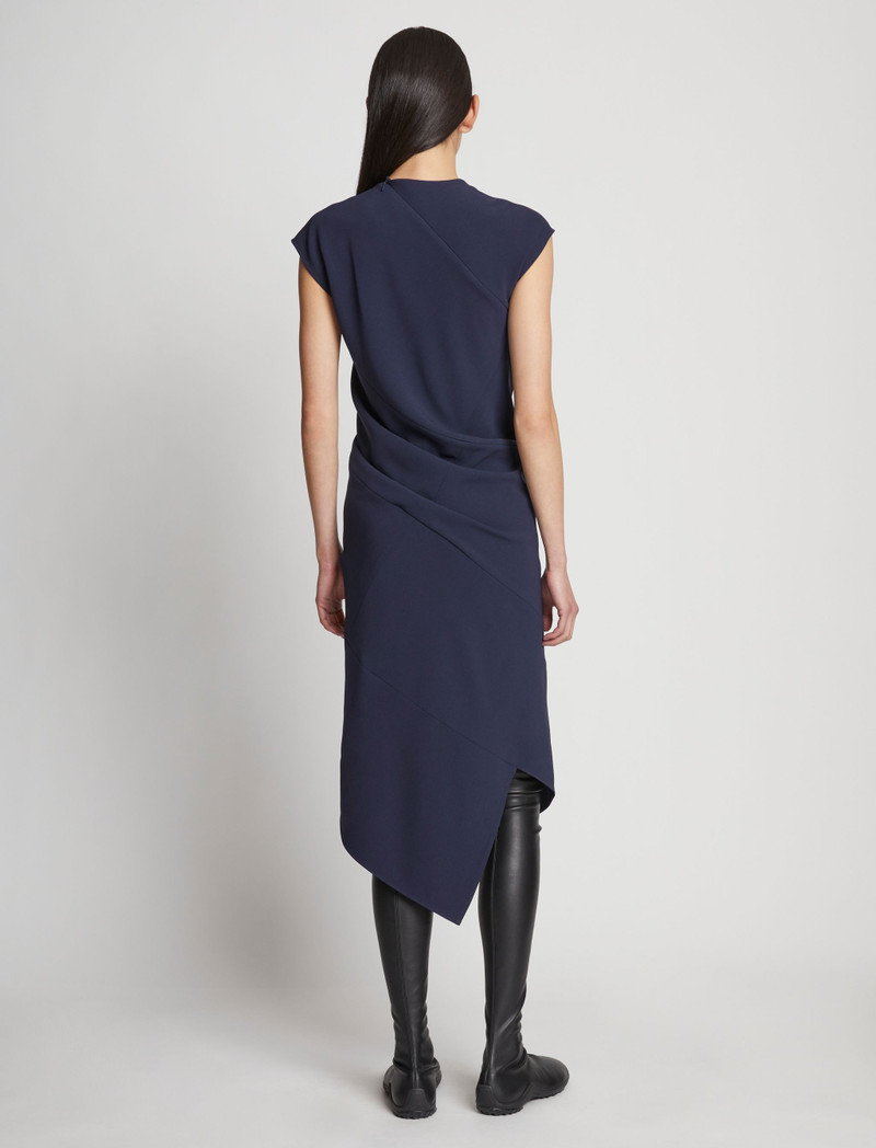 Matte Viscose Crepe Spiral Dress 4