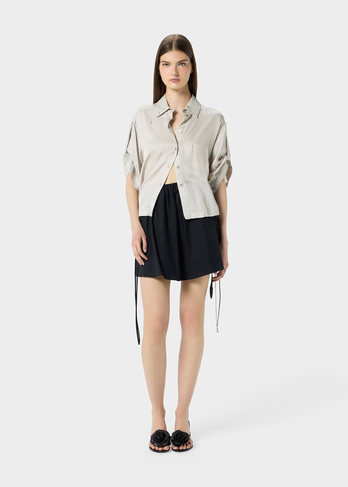 CREPE SHIRT WITH LOGO - 2