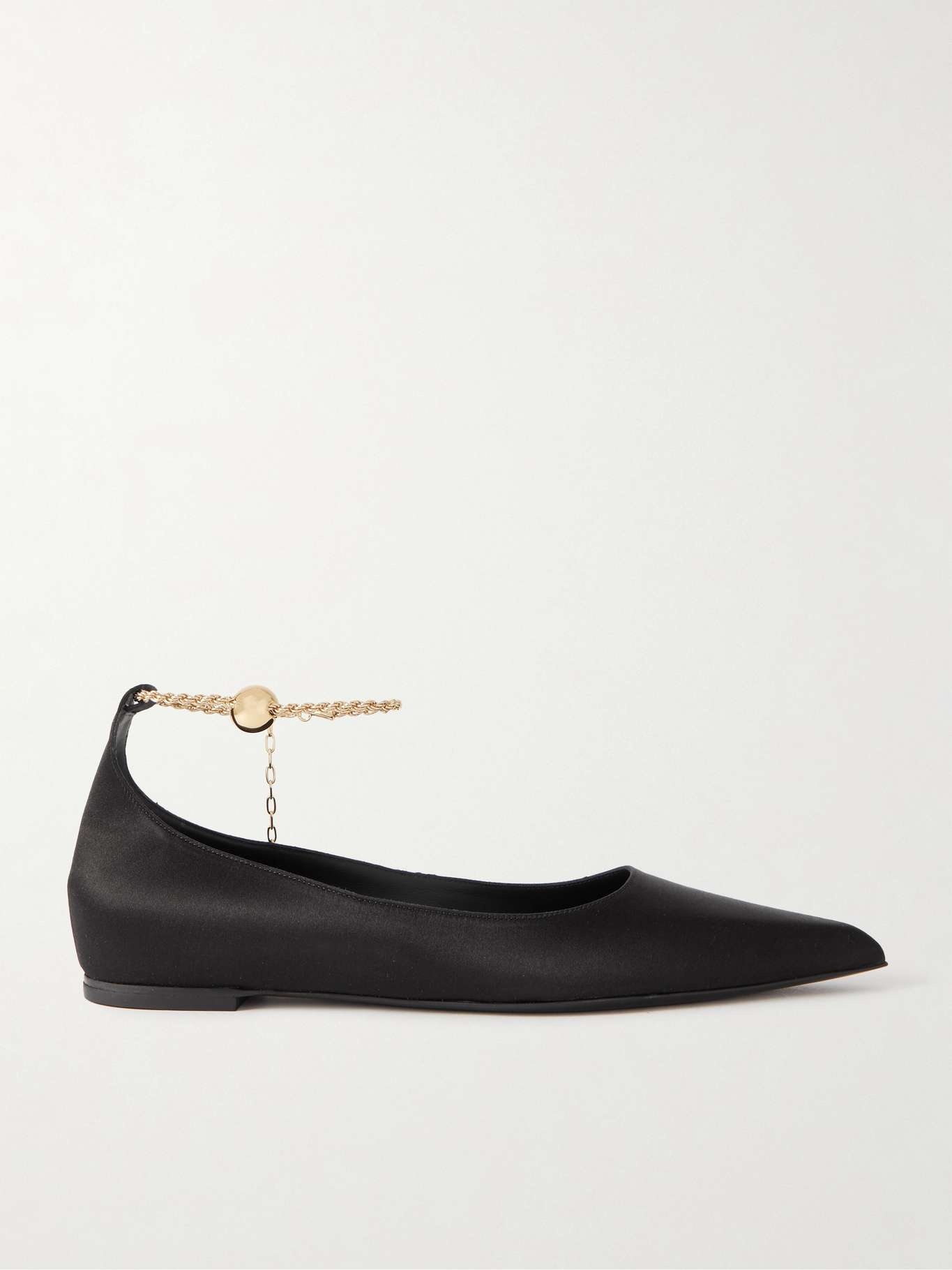 Annie bow-embellished suede ballet flats