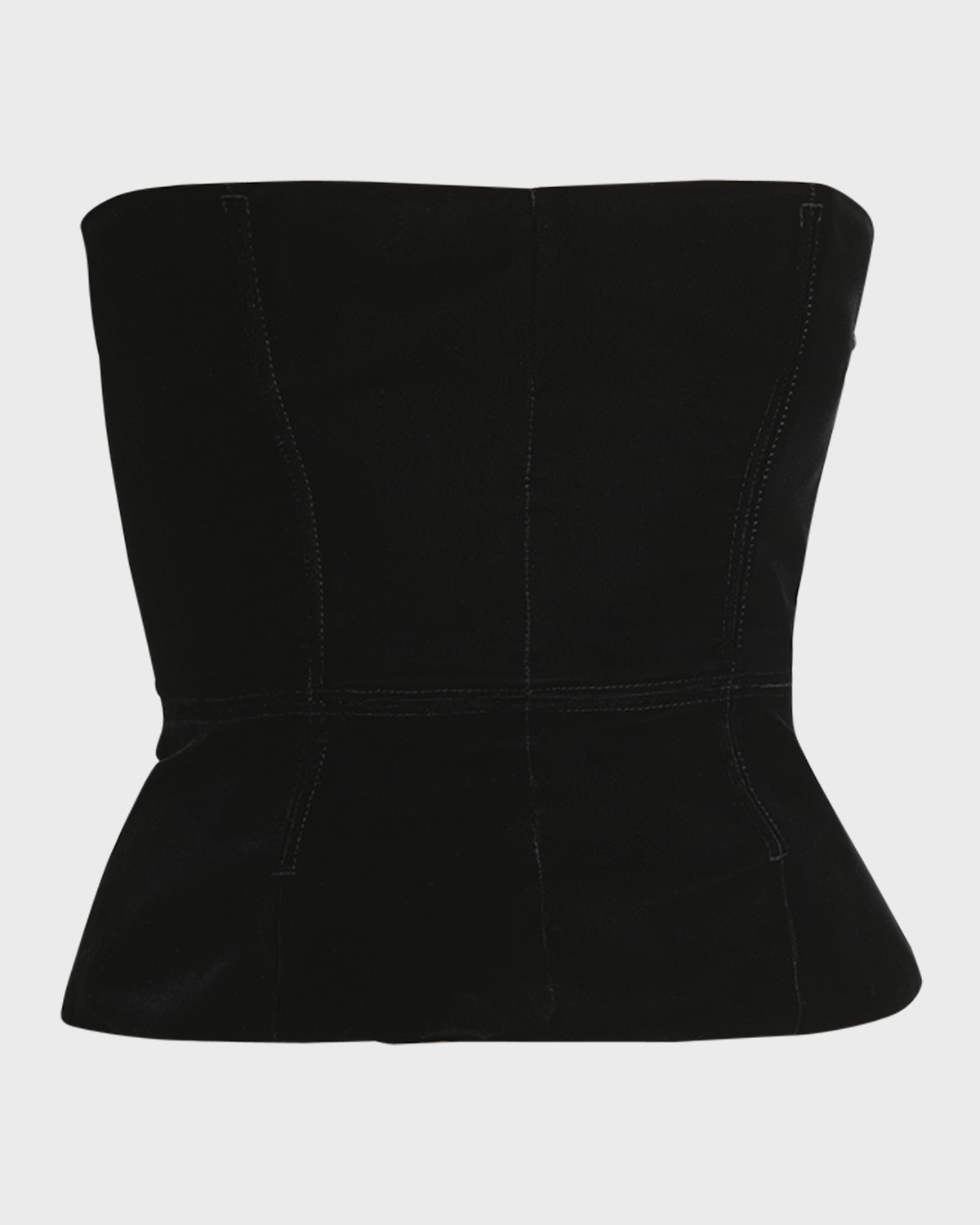 Viscose Velvet Strapless Corset - 1