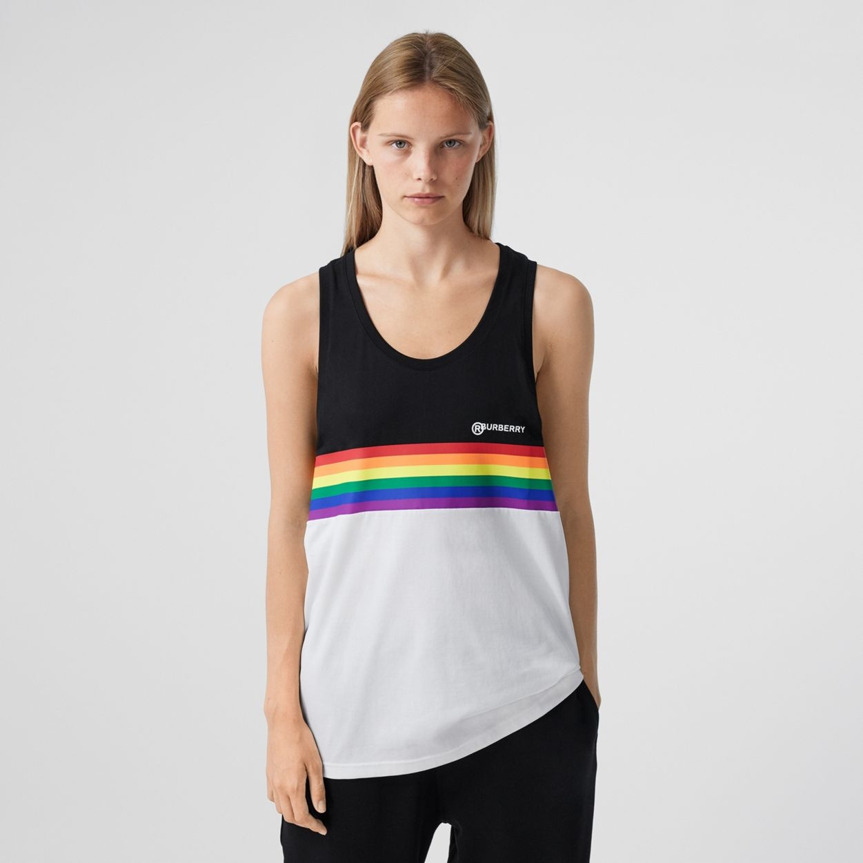 Rainbow Stripe Print Cotton Vest – Unisex - 9