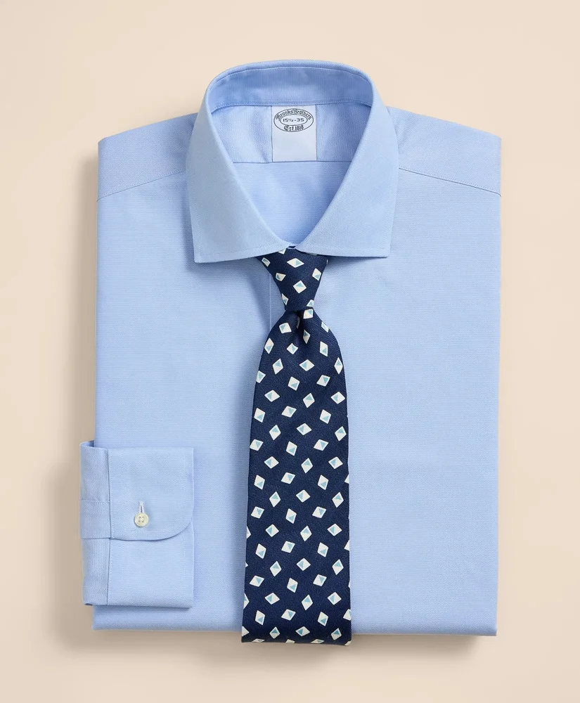 Cotton Non-Iron Oxford Spread Collar Dress Shirt - 1