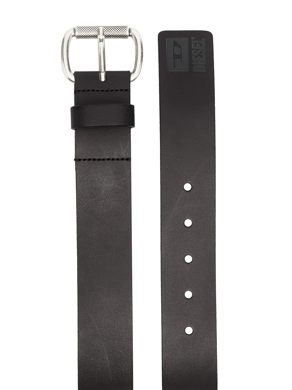 buckled leather belt - 2